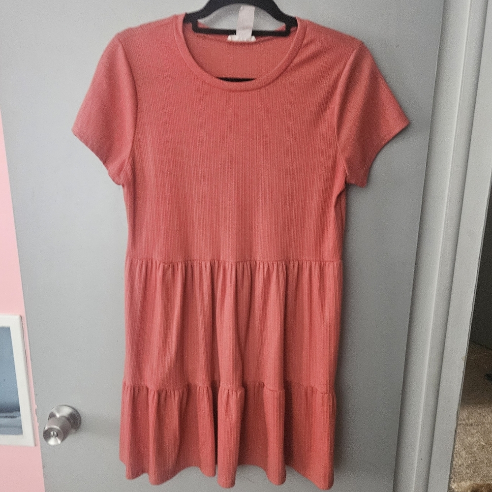 Orange Peach Color Dress L